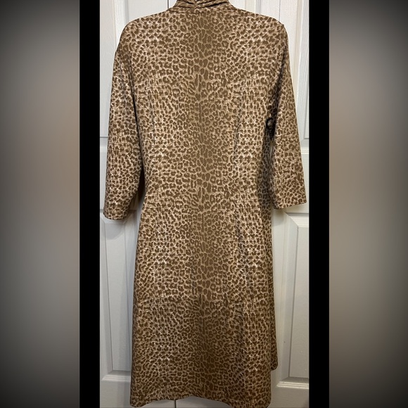 J. MCLAUGHLIN Faux Wrap Dress Panama Leopard Print Catalina Cloth Large - Picture 2 of 10